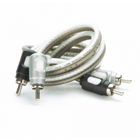 En ljudkabel med RCA-kontakter, designad för anslutning av audioenheter.