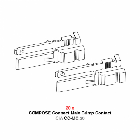 Helix Compose CiA CC-MC.20, 20-pack crimpkontakter i gruppen Billjud / Tillbehör / Delningsfilter hos BRL Electronics (551CI40015)