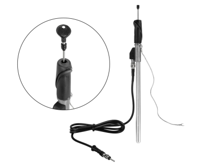 Teleskopantenn AM/FM VW Golf III, krom i gruppen Billjud / Vad passar i min bil / Volkswagen / Golf / Golf Mk3 1992-1998 / Byta stereo Golf Mk3 1992-1998 hos BRL (70015100019)