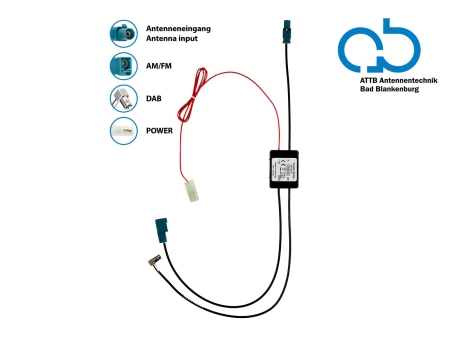Antenna splitter AM/FM DAB+ Fakra>Fakra(f)/SMB(f) förstärkt i gruppen Nyheter hos BRL (700153472603)