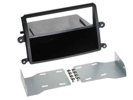 Monteringsram 2-DIN med prylfack, Mitsubishi L200 2006-2015, svart i gruppen Billjud / Vad passar i min bil / Mitsubishi / L200 hos BRL (70028120007)