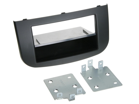 Monteringsram 2-DIN med prylfack, Mitsubishi Colt 2008-2012, svart i gruppen Billjud / Vad passar i min bil / Mitsubishi / Colt / Colt 2009-2012 hos BRL (70028120008)