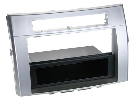 Monteringsram för 1-din radio till Toyota Corolla Verso 2004-2009 i silver.