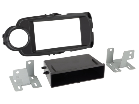 Monteringsram 2-DIN med prylfack Toyota Yaris 09/2014-03/2020 i gruppen Billjud / Vad passar i min bil / Toyota / Yaris / Yaris 2017-2020 hos BRL (700281300252)