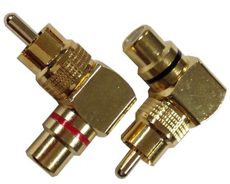 RCA vinkel kort 1 par i gruppen Billjud / Kablar / Kabeltillbehör hos BRL Electronics (70030430001)