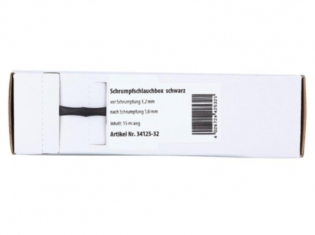 Svart Krympslang 3.2 mm²  - 1.6 mm², metervara i gruppen Billjud / Slutsteg / Monteringstillbehör / Monterings tillbehör hos BRL Electronics (7003412532)