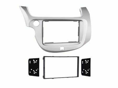 Monteringsram 2-DIN Honda Fit/Jazz, silver i gruppen Billjud / Vad passar i min bil / Honda / Jazz / Jazz 2009-2015 hos BRL (700381130271)