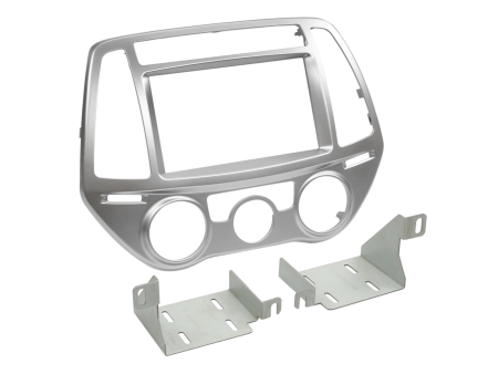 Monteringsram 2-DIN Hyundai i20, silver i gruppen Billjud / Vad passar i min bil / Hyundai / i20 / i20 2009-2014 hos BRL (700381143241)