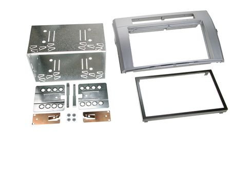 Monteringsram 2-din set Toyota Corolla Verso -2009 silver i gruppen Billjud / Vad passar i min bil / Toyota / Avensis Verso / Avensis Verso 2002- hos BRL Electronics (700381300212)