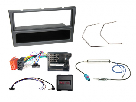 1-DIN Installationskit med prylfack Opel, charcoal i gruppen Billjud / Vad passar i min bil / Opel / Zafira / Zafira 2005- hos BRL (700611230262)