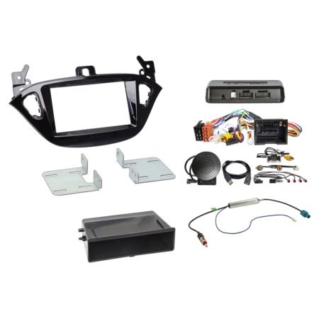 2-DIN installationskit med prylfack Opel Adam/Corsa E, piano black 2013-2017 i gruppen Billjud / Vad passar i min bil / Opel / Corsa / Corsa 2014-2019 hos BRL (700611230291)
