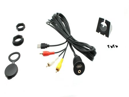 Aux kabel - 3.5mm Aux & USB-anslutning till RCA/USB i gruppen Billjud / Tillbehör / Monteringstillbehör hos BRL Electronics (701CT29AX19)