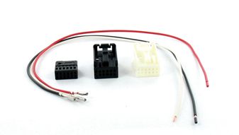 Kabelset med kontakter och ledningar för Quadlock Aux in-kit.