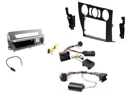 Installationskit BMW 3-Serie E90 06-14, Manuell A/C, Silver