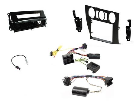 Installationskit BMW 3-Serie E90 06-14, Manuell A/C, Pianosvart