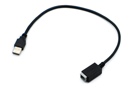 USB-kabel med han- och honkontakt för användning i Toyota-bilar, 2018 och framåt.