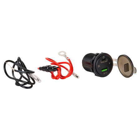 USB-laddare med voltmätare och USB-C i gruppen Billjud / Smartphone i bil / Tillbehör för mobilen hos BRL (720L2VMU2)