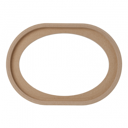 MDF-ring i trä, oval form, mått 6x9 tum.