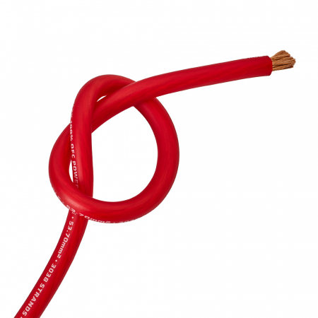 Auto-Connect röd strömkabel OFC 53.7mm², metervara i gruppen Billjud / Kablar / Strömkabel hos BRL Electronics (720PC53OFCR)