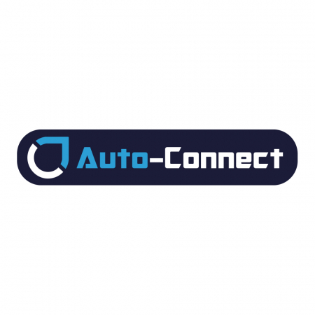 Auto-Connect-klistermärke 14x3cm, blå i gruppen Billjud / Tillbehör / Merchandise hos BRL Electronics (729LOGOFBL)