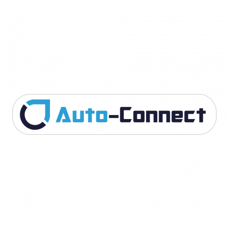 Auto-Connect-klistermärke 14x3cm, vit i gruppen Billjud / Tillbehör / Merchandise hos BRL Electronics (729LOGOFW)