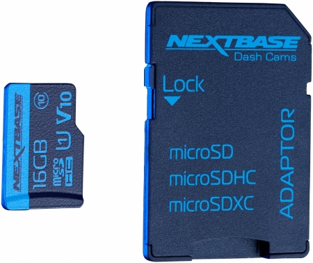 NextBase 16GB U1 Micro SD kort med adapter i gruppen Billjud / Tillbehör / Dashcam hos BRL Electronics (750SD16GBU1)