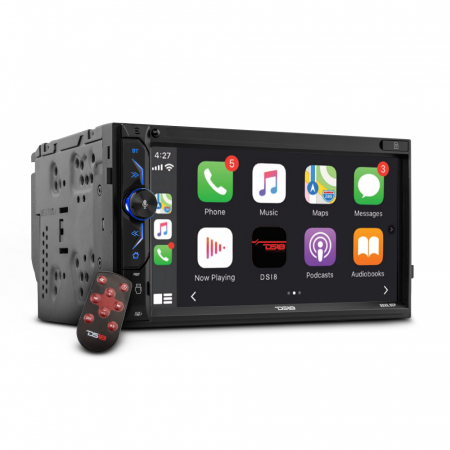 DS18 DDX6.9CP, bilstereo med Apple CarPlay, Bluetooth och USB. Returexemplar Bilstereo med stor skärm, Apple CarPlay, Bluetooth och fjärrkontroll.