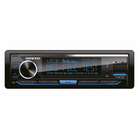 Onkyo X-QS726, Bluetooth-bilstereo med 3 par lågnivå (4V) och inbyggd DSP, returexemplar i gruppen Nyheter hos BRL (806XQS726B1)