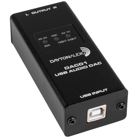 Dayton Audio DAC01, USB DAC med 24/96 stöd i gruppen Hemmaljud / Hifi / DAC hos BRL Electronics (860DAC01)
