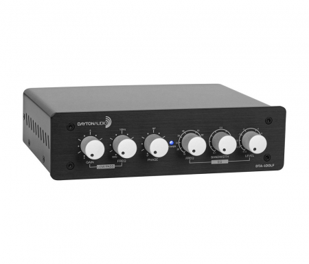 Dayton Audio DTA-100LF, förstärkare med lågpassfilter & EQ i gruppen Hemmaljud / Förstärkare / Stereoslutsteg hos BRL Electronics (860DTA100LF)