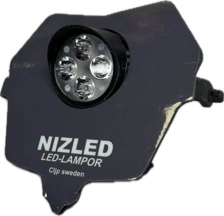 Singelljus kallvit 40w Fantic 2-takt 2024-, grå dekal, 1xE406k NIZLED i gruppen Billjud / LED-Belysning / Enduro / Vad passar min hoj / Fantic / 2024- hos BRL (871FANTIC242E40F1)