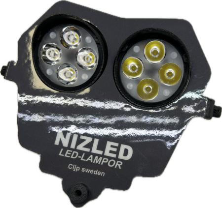 Dubbelljus kallvit 80w Fantic 4-takt 2024-, grå dekal, 2xE406k NIZLED i gruppen Billjud / LED-Belysning / Enduro / Vad passar min hoj / Fantic / 2024- hos BRL (871FANTIC244E40F)