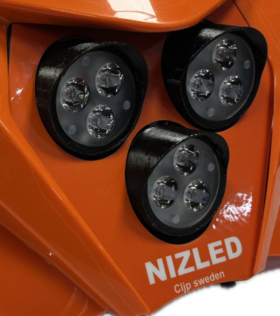 Trippellampfäste kallvit 90-110w KTM 2020-23, orange, 3xE306k NIZLED i gruppen Billjud / LED-Belysning / Enduro / Vad passar min hoj / KTM / 2024- hos BRL (871KTM20E30F3)