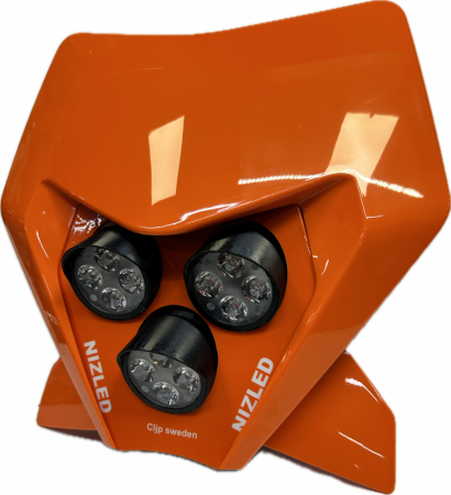 Trippel lampkåpa 110w KTM 4-takt 2024-, orange, kallvit 3xE406K NIZLED