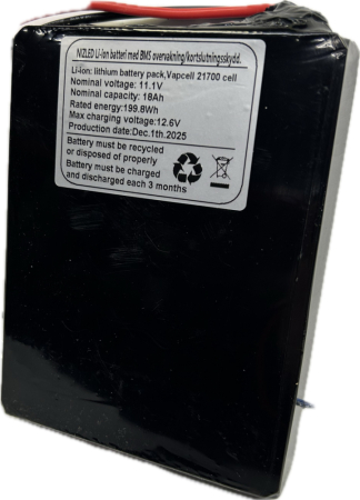 Li-ion batteri 12,6 (11,1v) 18Ah vapcell (BMS), (till E30 lampan) i gruppen Billjud / LED-Belysning / Enduro / Vad passar min hoj / Beta / 2020- / 2-takt hos BRL (871LIION18VAPE11V)