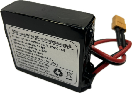 Li-ion batteri 14,8v (16,8) volt 3,5Ah med BMS, (batteri till E406k/E405k (E40F) lampan) i gruppen Billjud / LED-Belysning / Enduro / Vad passar min hoj / Stark Varg / 2023- hos BRL (871LIION35SLIM)