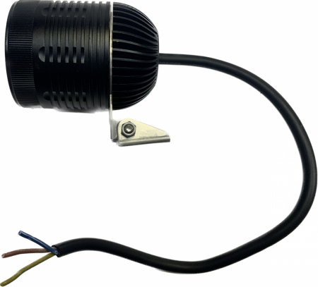 Lampa för ATV/Enduro med 3D-lins, svart hölje, 6000K, 40W, 9-36V.