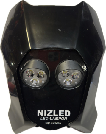 Dubbelljus kallvit 70w Triumph 2024-, svart, 2xE306k NIZLED i gruppen Billjud / LED-Belysning / Enduro / Vad passar min hoj / Triumph / 2024- hos BRL (871TRIUMPHS24E30F)