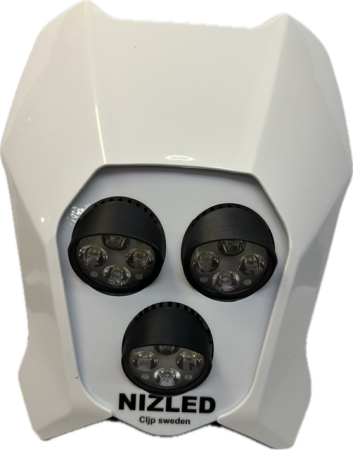 Trippelljus kallvit 120w Triumph 2024-, vit, 3xE406k NIZLED i gruppen Billjud / LED-Belysning / Enduro / Vad passar min hoj / Triumph / 2024- hos BRL (871TRIUMPHV24E40F3)