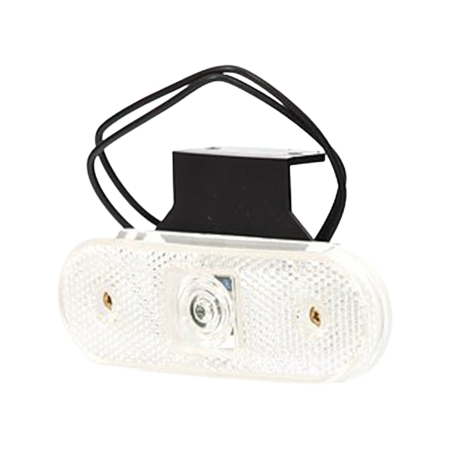 Strands Pos. Ljus Vit 12-24V Med Fäste,Och Reflex. E-Märkt. LED i gruppen Billjud / LED-Belysning / Monteringstillbehör / Reflexer hos BRL (872800194)