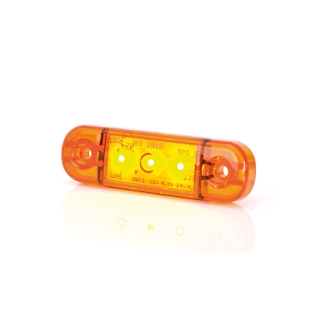 Strands Sidomarkering Slim Orange 3 LED,9-36V IP68. E-Märkt. i gruppen Billjud / LED-Belysning / LED-lampor / Extraljus hos BRL (872800340)