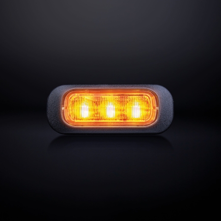 Strands Dark Knight Riktat Blixtljus Orange 3 LED Klart Lins i gruppen Billjud / LED-Belysning / LED-lampor / Blixtljus hos BRL (872850400)