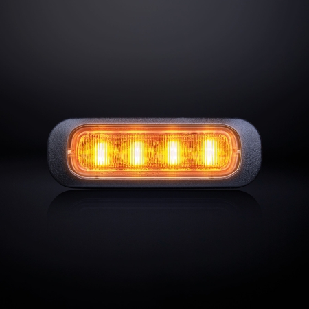 Strands Dark Knight Riktat Blixtljus Orange 4 LED Klart Lins i gruppen Billjud / LED-Belysning / LED-lampor / Blixtljus hos BRL (872850401)