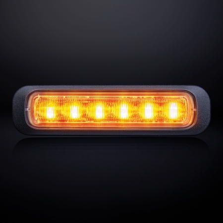 Strands Dark Knight Riktat Blixtljus Orange 6 LED Klart Lins i gruppen Billjud / LED-Belysning / LED-lampor / Blixtljus hos BRL (872850403)