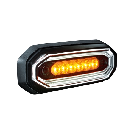 Strands FOR9T Aura varningsljus, 6 LED, vit/amber, mörk lins i gruppen Billjud / LED-Belysning / LED-lampor / Positionsljus hos BRL (872903031)