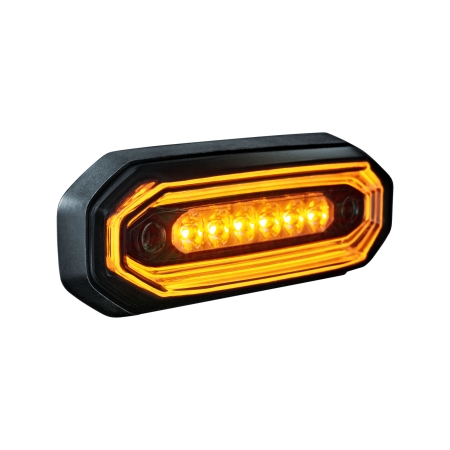 Strands FOR9T Aura varningsljus, 6 LED, bärnsten, mörk lins i gruppen Billjud / LED-Belysning / LED-lampor / Blixtljus hos BRL (872903032)