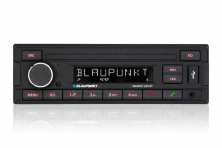 Blaupunkt Madrid 200 BT, retro bilstereo med Bluetooth i gruppen Billjud / Bilstereo / Enkeldin hos BRL Electronics (872MADRID200BT)