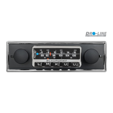 Blaupunkt Frankfurt Stereo, modern retrostereo med svart front i gruppen Billjud / Bilstereo / Enkeldin hos BRL (873FRANKFURTSTEREO)