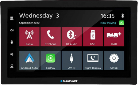 Blaupunkt Rotterdam 600 DAB, bilstereo med CarPlay/Android Auto, returexemplar i gruppen Billjud / Bilstereo / Dubbeldin hos BRL (873ROTTERDAM600DABC1)