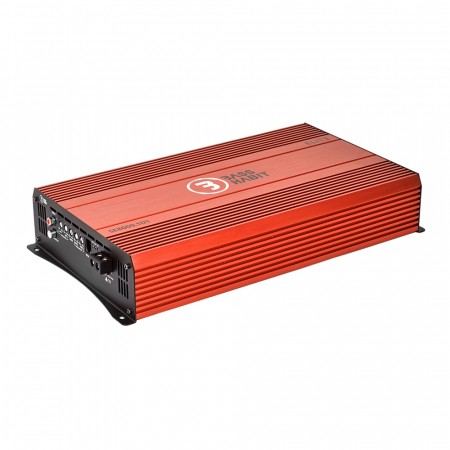 Röd monoblock-förstärkare, hög effekt, Bass Habit SPL ELITE 8000.1D1.